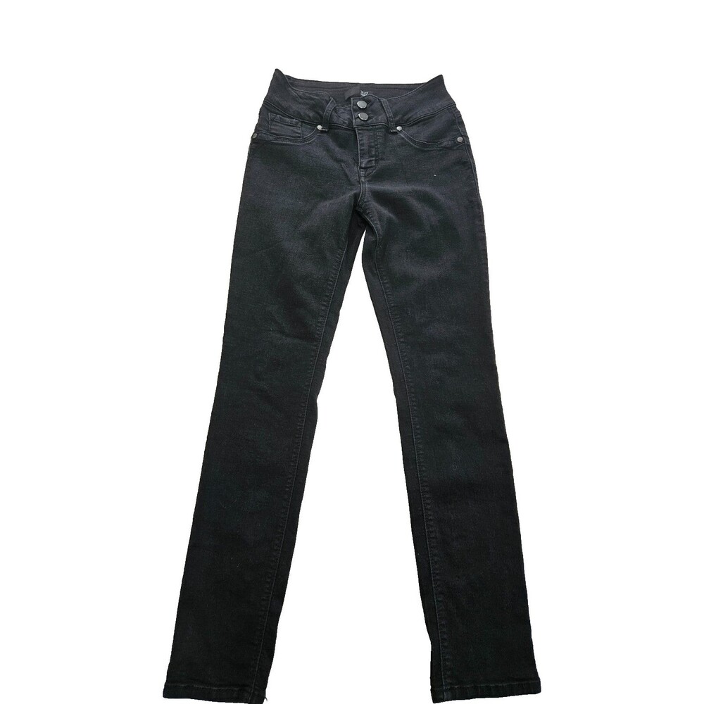 1822 Denim Black Five Pockets Straight Legs Button Pullover Men's Jeans Size 6